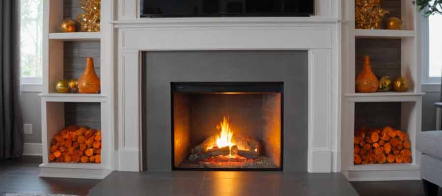 two tone fireplace design